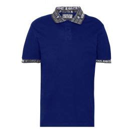 versace jeans polo blauw